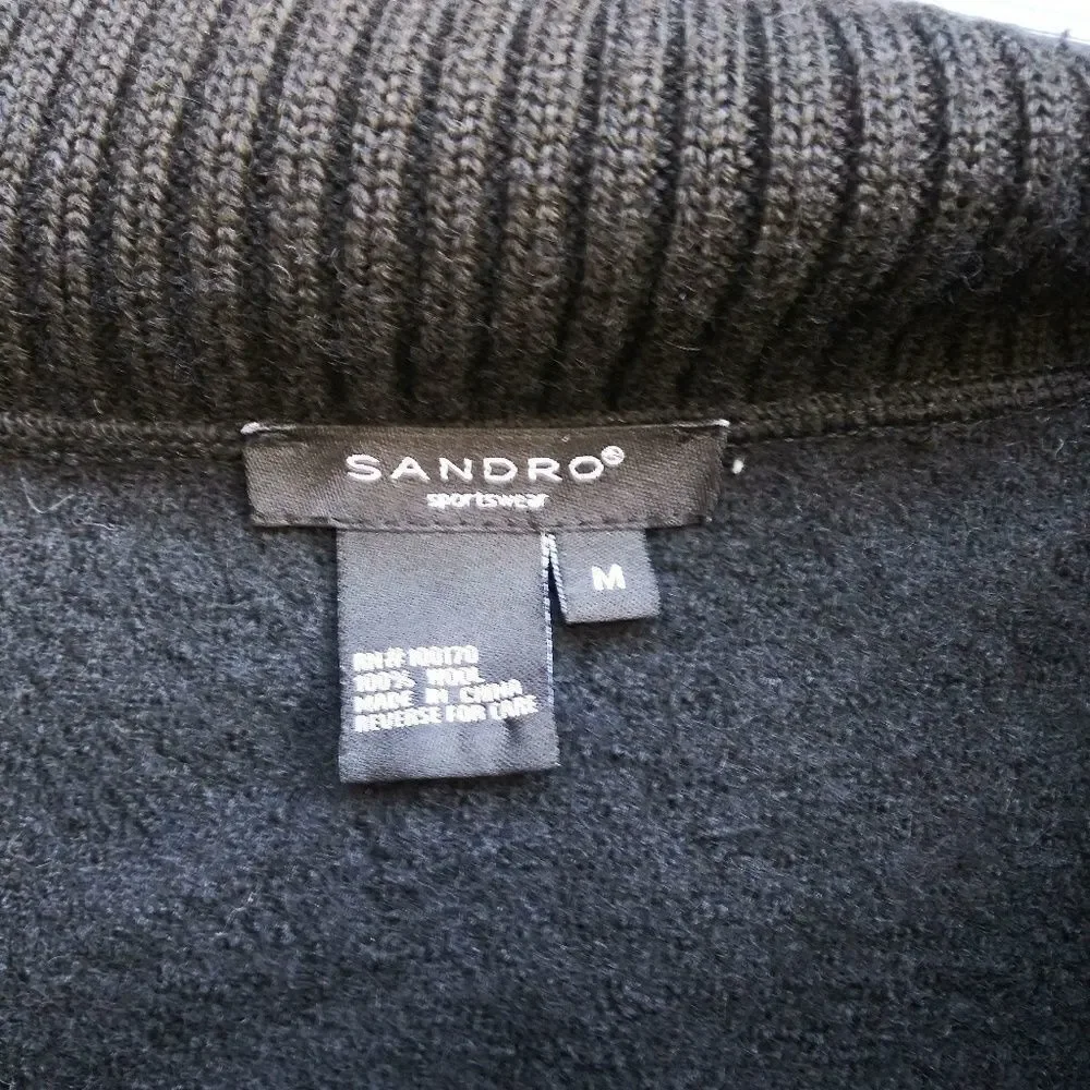 Sandro 100% wool black jacket size medium - Picture 4 of 5